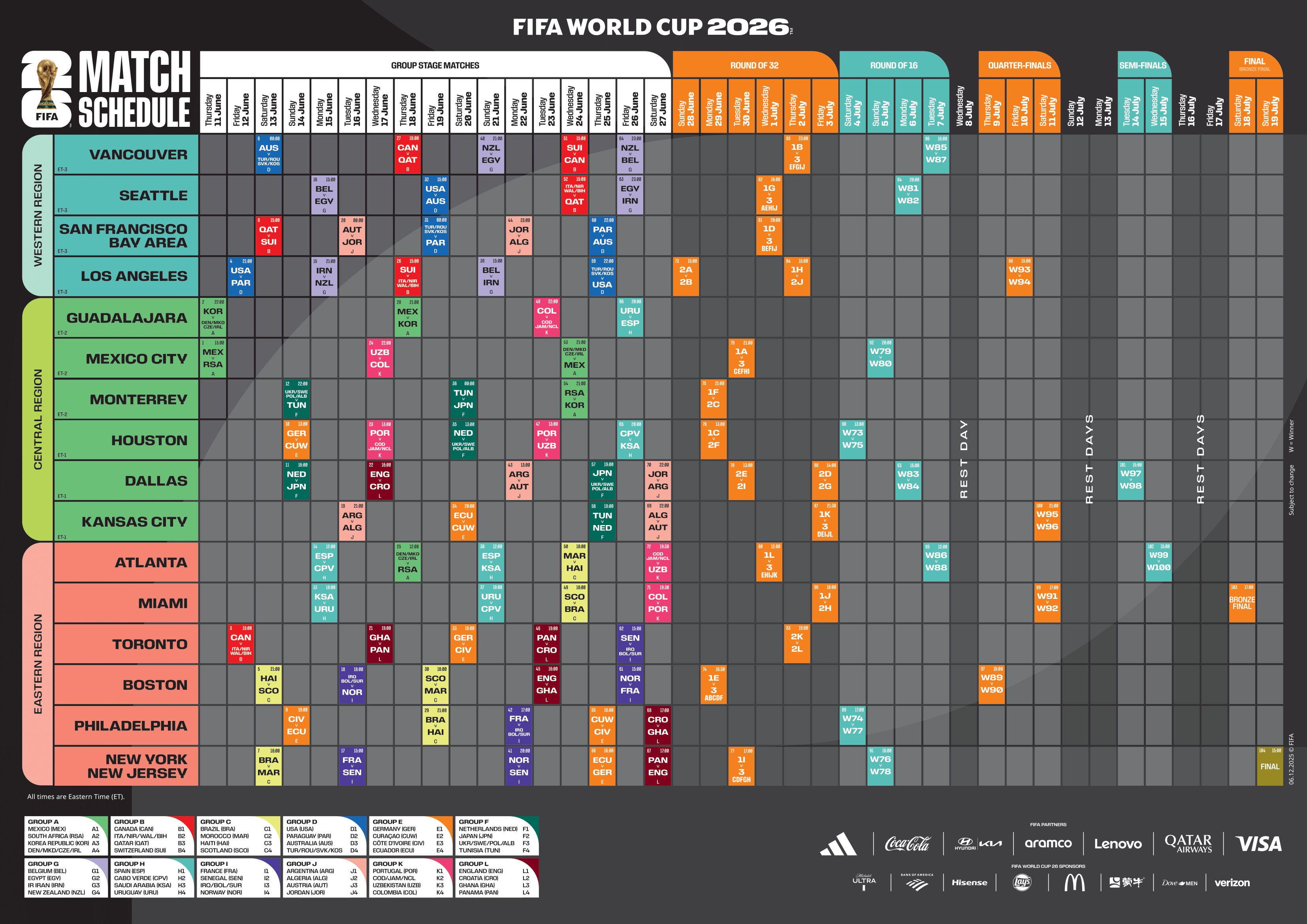 FWC26 Match Schedule